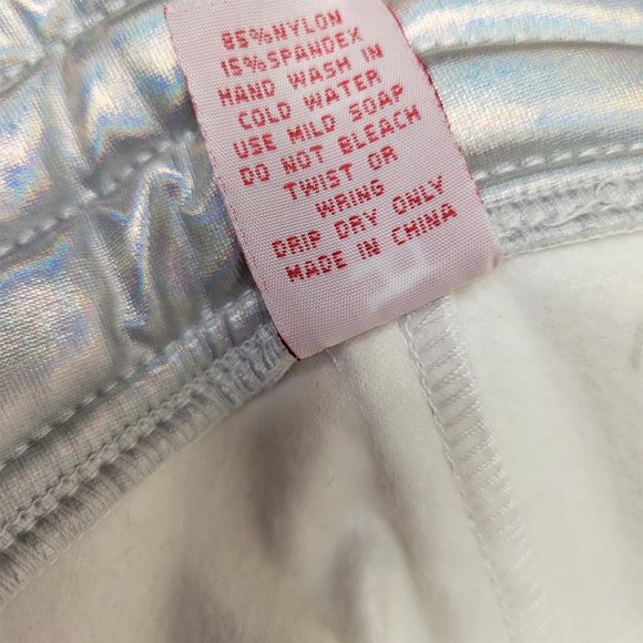 White Space Girl Thigh High Leggings with Zipper Back - Picture 4 of 5